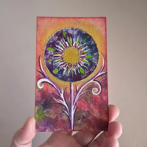 Mandala cvet s srčnim sporočilom Posebna si!