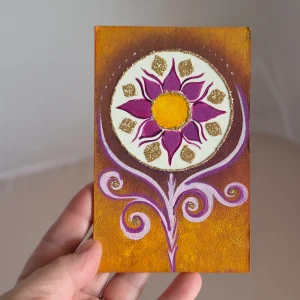 Mandala cvet s srčnim sporočilom Vse je v tebi