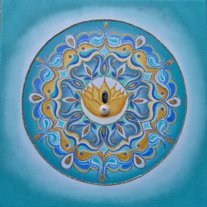 Mandala Lebdenje zlatega lotosa